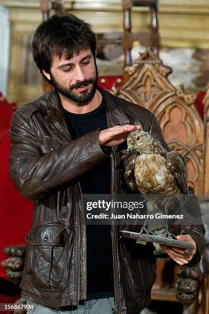 Hugo Silva attends "Las Brujas de Zugarramurdi" on set filming at Palacio del Infante Don Luis on November 23, 2012 in Madrid, Spain.