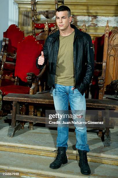 Mario Casas attends "Las Brujas de Zugarramurdi" on set filming at Palacio del Infante Don Luis on November 23, 2012 in Madrid, Spain.