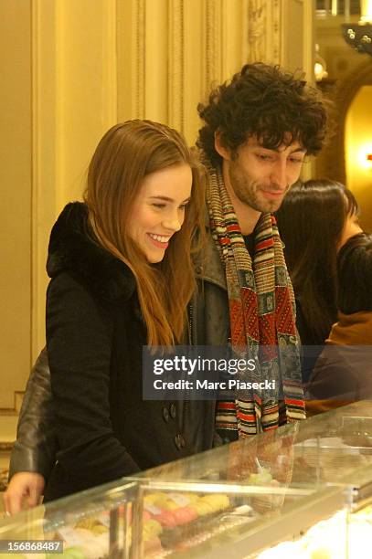 Actress Christa Brittany Allen is seen at the 'Angelina' tearoom on November 23, 2012 in Paris, France.