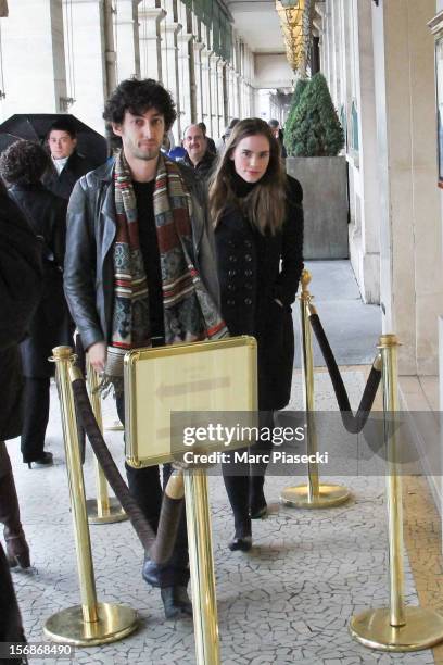 Actress Christa Brittany Allen is seen arriving at 'Angelina' tearoom on November 23, 2012 in Paris, France.