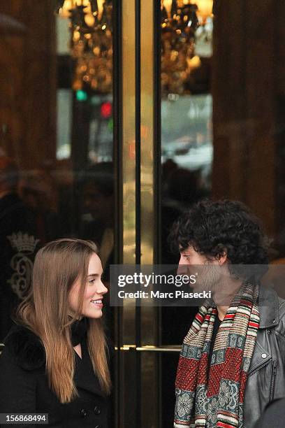 Actress Christa Brittany Allen is sighted leaving the 'Hotel de Crillon' on November 23, 2012 in Paris, France.