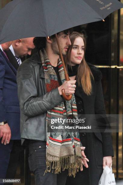 Actress Christa Brittany Allen is sighted leaving the 'Hotel de Crillon' on November 23, 2012 in Paris, France.