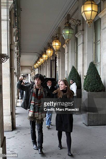 Actress Christa Brittany Allen is seen arriving at 'Angelina' tearoom on November 23, 2012 in Paris, France.