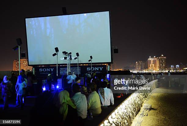 General view of the "ET" Screening during the 2012 Doha Tribeca Film Festival at Sony Open Air Theater Katara on November 23, 2012 in Doha, Qatar.