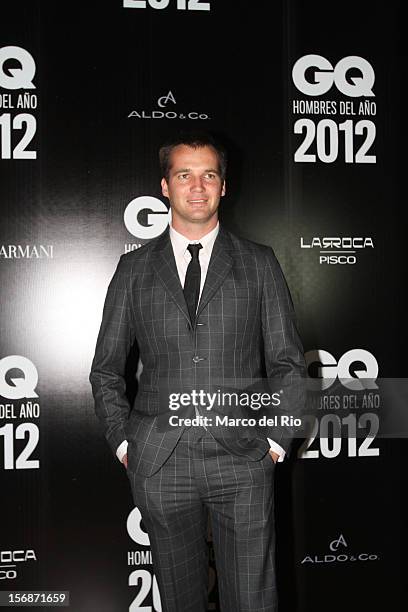 Nicolas Fuchs poses during the awards ceremony GQ Men of the Year 2012 at La Huaca Pucllana on November 23, 2012 in Lima, Peru.