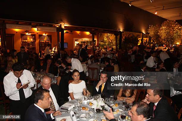 General view of the room during the awards ceremony GQ Men of the Year 2012 at La Huaca Pucllana on November 23, 2012 in Lima, Peru.