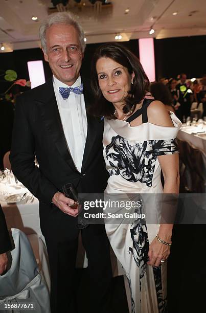 German Transport Minister Peter Ramsauer and his wife Susanne Ramsauer attend the 2012 Bundespresseball at the Intercontinental Hotel on November 23,...