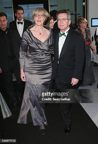 German German Defense Minister Thomas de Maiziere and his wife Martina attend the 2012 Bundespresseball at the Intercontinental Hotel on November 23,...