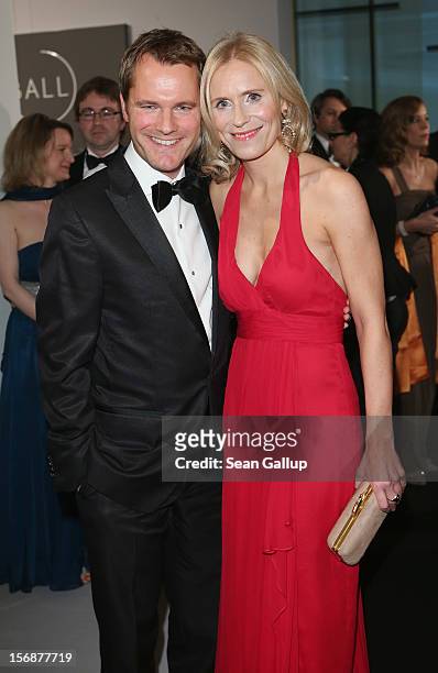 Health Minister Daniel Bahr and his wife Judy Witten attend the 2012 Bundespresseball at the Intercontinental Hotel on November 23, 2012 in Berlin,...