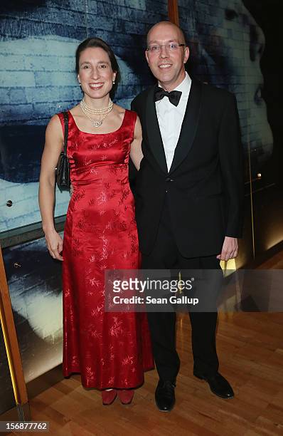 European Central Bank Executive Board member Joerg Asmussen and his wife Henriette Peucker attend the 2012 Bundespresseball at the Intercontinental...