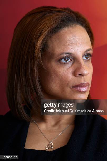 Joanna Hayes of the United States in press conference during the preview day of the IAAF athlete of the year award at the IAAF Centenary Gala on...