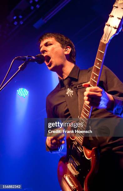 Singer Sel Balamir of Amplifier performs live during a concert at the Postbahnhof on November 23, 2012 in Berlin, Germany.