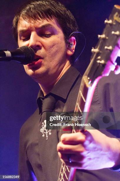 Singer Sel Balamir of Amplifier performs live during a concert at the Postbahnhof on November 23, 2012 in Berlin, Germany.