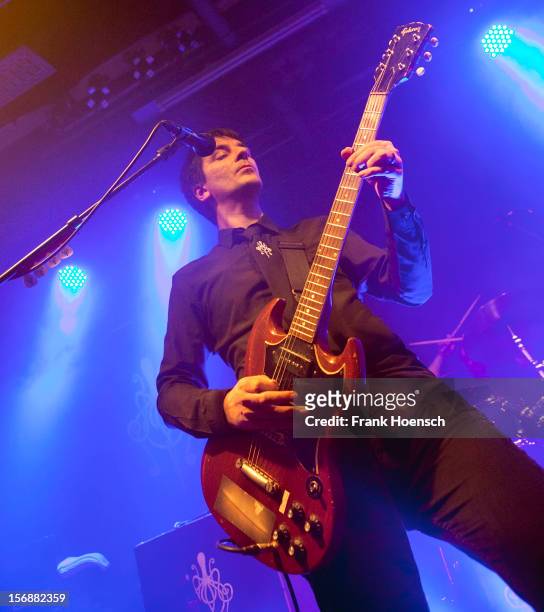 Singer Sel Balamir of Amplifier performs live during a concert at the Postbahnhof on November 23, 2012 in Berlin, Germany.