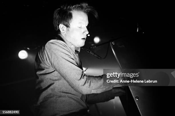 Alex Trimble of Irish band Two Door Cinema Club performs live during a concert at Astra Kulturhaus on November 23 2012 in Berlin, Germany.