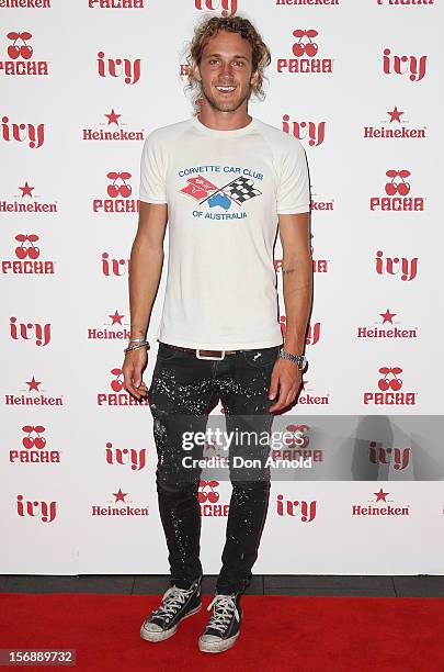 Tyler Atkins poses at the Pacha Launch at the Ivy on November 24, 2012 in Sydney, Australia.
