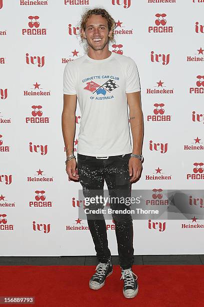 Tyler Atkins arrives at the Pacha Launch at the Ivy on November 24, 2012 in Sydney, Australia.