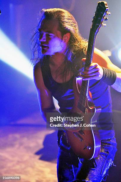 Isaac Delahaye of Epica performs in concert at Headliners Music Hall on November 23, 2012 in Louisville, Kentucky.