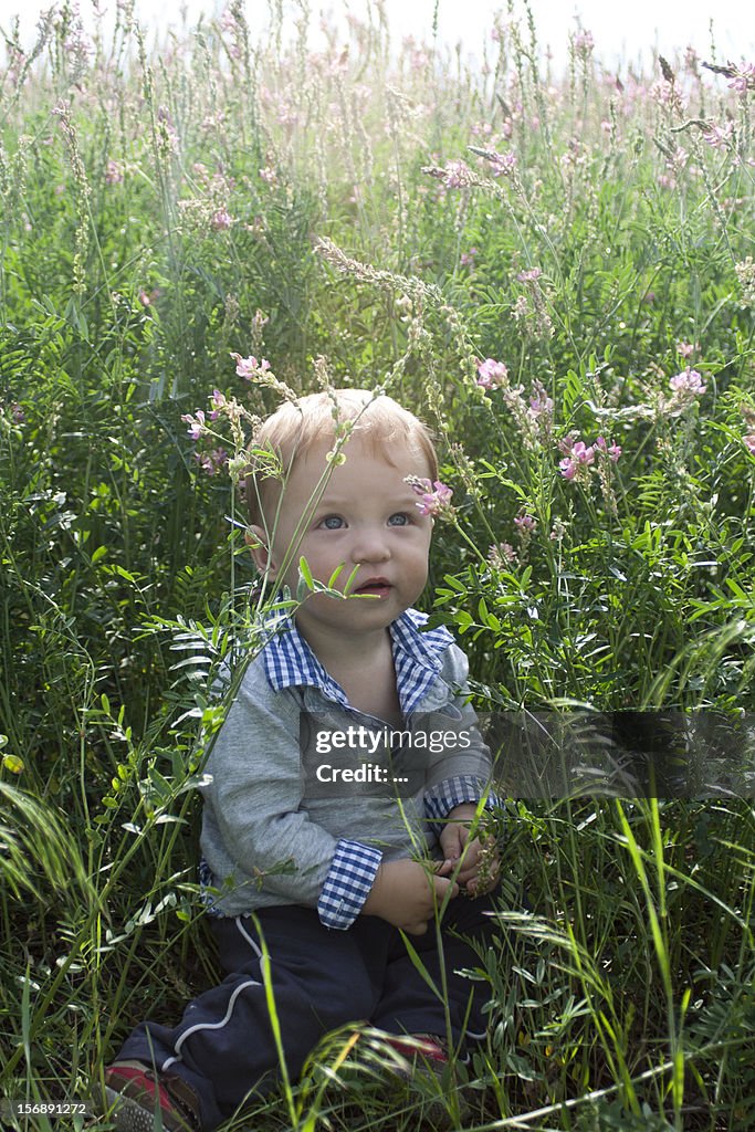 Niño en el campo