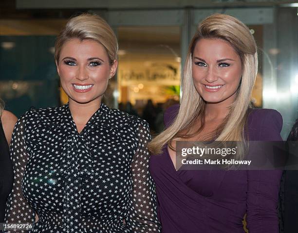 Billie Faiers and Sam Faiers launch their new pop Up Shop called Minnies Boutique at West Quay on November 24, 2012 in Southampton, England.
