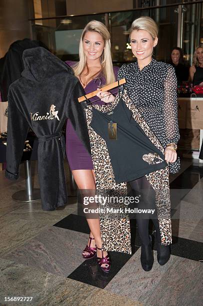 Sam Faiers and Billie Faiers launch their new pop Up Shop called Minnies Boutique at West Quay on November 24, 2012 in Southampton, England.