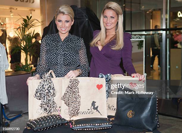 Billie Faiers and Sam Faiers launch their new pop Up Shop called Minnies Boutique at West Quay on November 24, 2012 in Southampton, England.