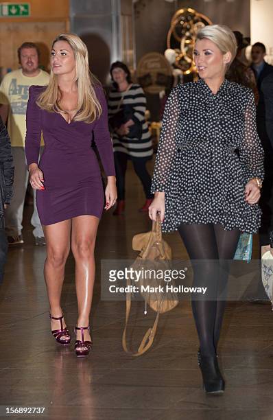 Sam Faiers and Billie Faiers launch their new pop Up Shop called Minnies Boutique at West Quay on November 24, 2012 in Southampton, England.