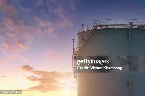 Water storage tank and at industrial factory
