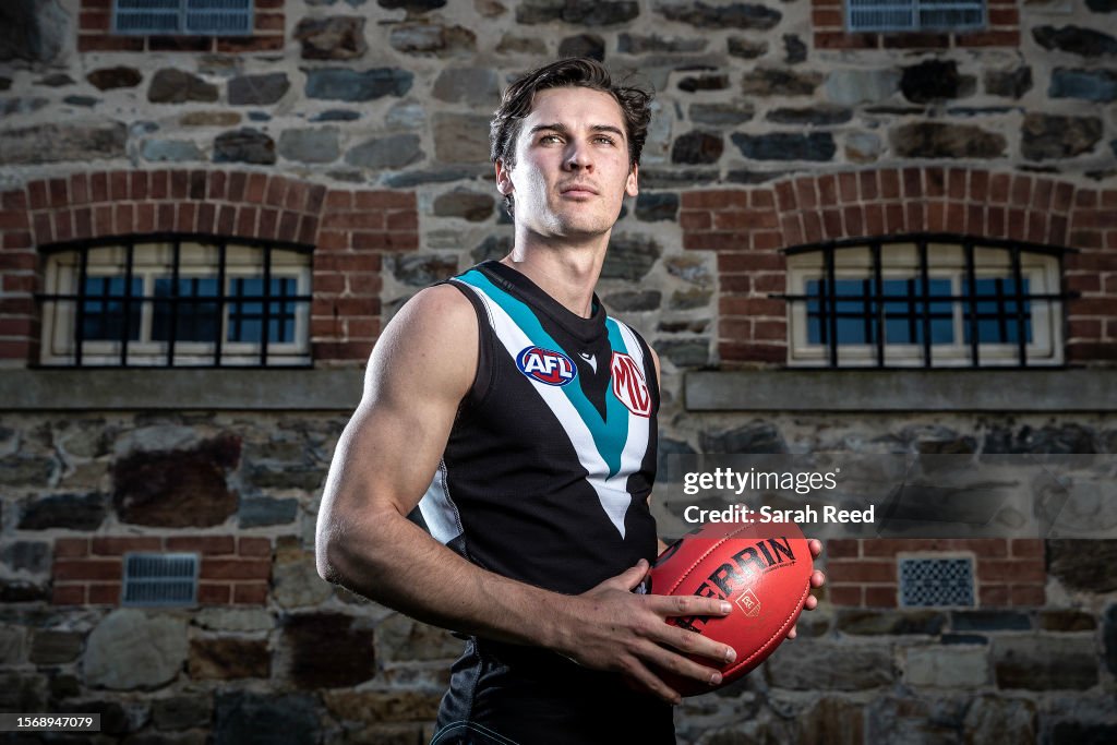 Connor Rozwee Connor Rozee of Port Adelaide Power poses during a media opportunity ...