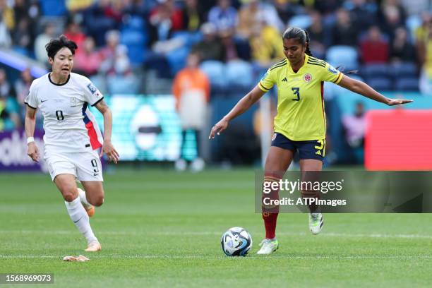 Daniela Alexandra Arias Rojas of Colombia in action during the FIFA Women's World Cup Australia & New Zealand 2023 match between Colombia and Korea...