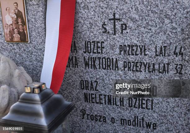 View the Ulma Family tomb in Markowa Cemetery, on July 19, 2023. In Markowa, Poland. Jozef and Wiktoria Ulma were a Polish Catholic couple who...