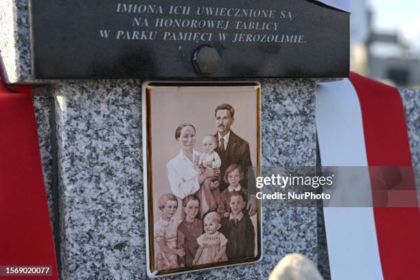 View the Ulma Family tomb in Markowa Cemetery, on July 19, 2023. In Markowa, Poland. Jozef and Wiktoria Ulma were a Polish Catholic couple who...