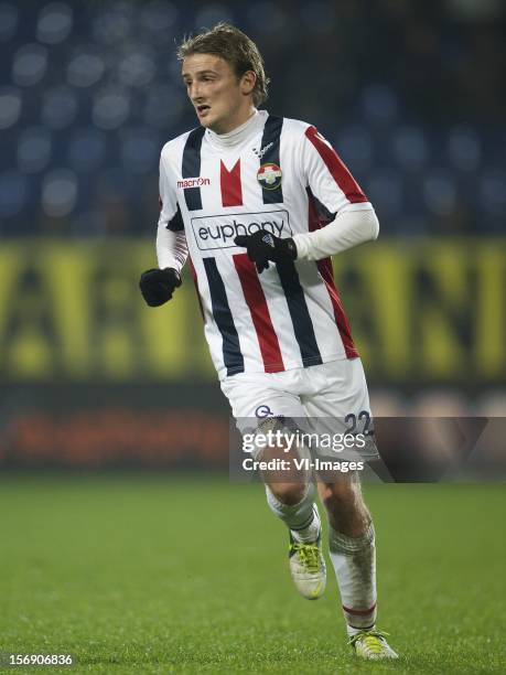 Jens Podevijn of Willem II during the Dutch Eredivisie match between Willem II and Heracles Almelo at the Koning Willem II Stadium on November 24,...