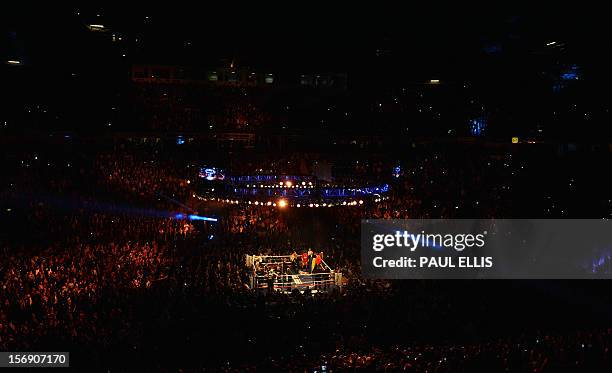 British boxer Ricky Hatton and Ukranian Vyacheslav Senchenko prepare for their welterweight boxing match at The Manchester Arena in Manchester,...
