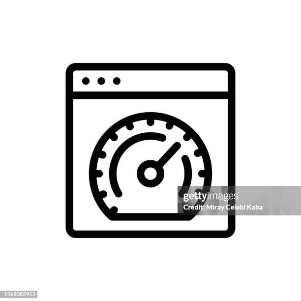 fast internet, cloud computing and downloading, line icon - binary data stream stock illustrations