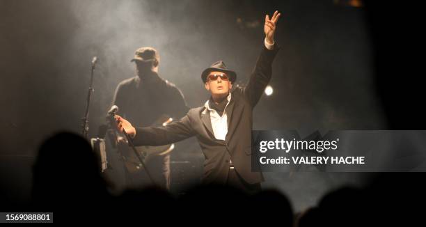 French singer Alain Bashung performs during the Nice Jazz Festival, on July 24, 2008 in Nice, southern France. Performers in the 2008 festival which...
