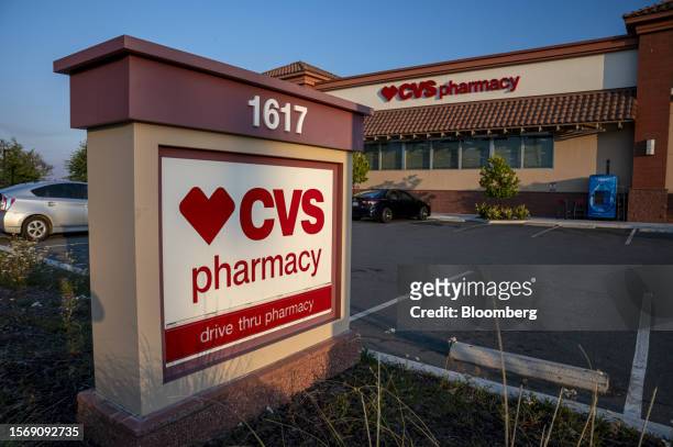 Pharmacy in Pinole, California, US, on Tuesday, July 18, 2023. CVS Health Corp. Is scheduled to release earnings figures on August 2. Photographer:...