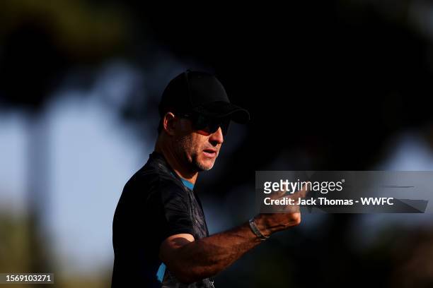 Julen Lopetegui, Manager of Wolverhampton Wanderers during a pre-season training camp on July 22, 2023 in Lagos, Portugal.
