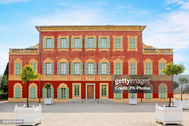 matisse-museum - ehemaliger genueser villa des 17. jahrhunderts, nizza, frankreich - matisse museum stock-fotos und bilder