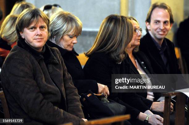 The son of Claude Francois, Claude Francois Jr next to his mother Isabelle Foret, and Stephanie Lohr and Josette Francois, respectively niece and...