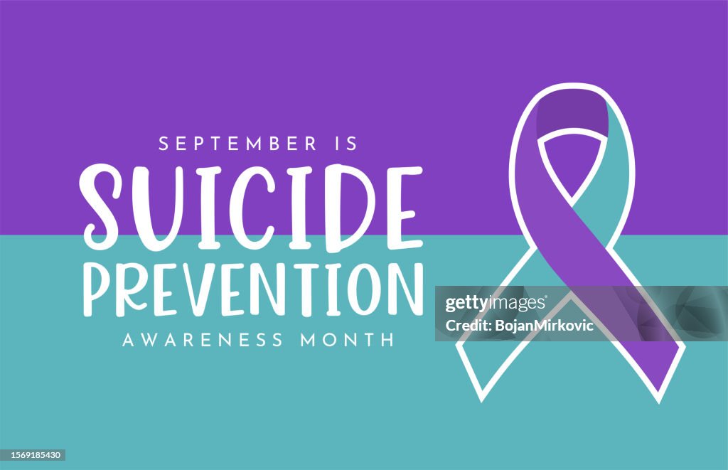 Cartaz do Mês de Conscientização da Prevenção ao Suicídio, setembro. Vetor