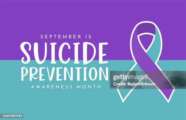 suicide prevention awareness month poster, september. vector - yellow september stock illustrations