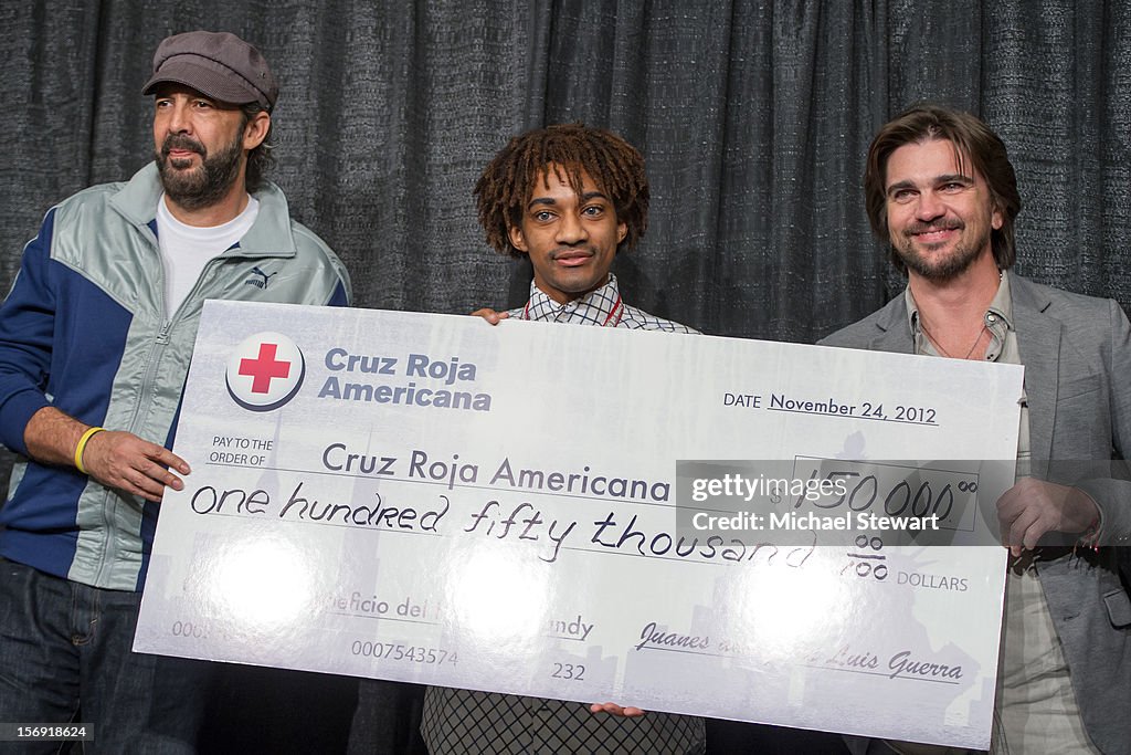 Juanes And Juan Luis Guerra Hurricane Sandy Benefit Concert