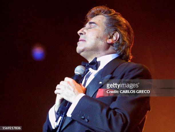 Photo of Argentine singer Sandro taken in Buenos Aires, Argentina 19 August 2001. Sandro is currently hospitalized in the intensive care in Buenos...