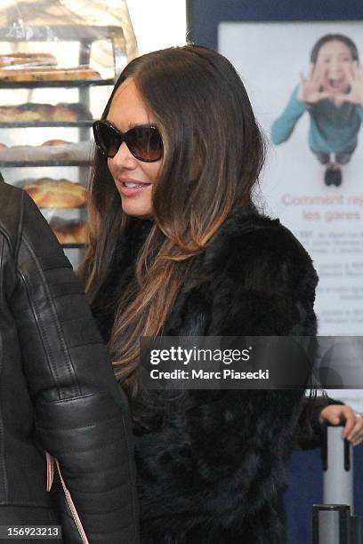 Tamara Ecclestone is sighted at 'Gare du Nord' on November 25, 2012 in Paris, France.