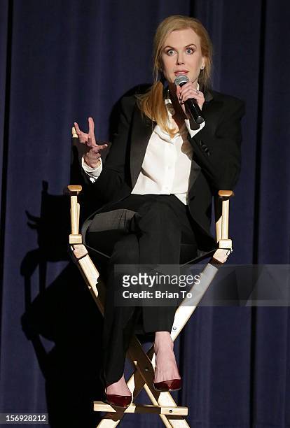 Actress Nicole Kidman attends "The Paperboy" Q&A with Nicole Kidman at Harmony Gold Theatre on November 24, 2012 in Los Angeles, California.