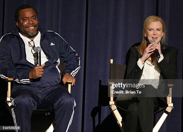 Director Lee Daniels and actress Nicole Kidman attend "The Paperboy" Q&A with Nicole Kidman at Harmony Gold Theatre on November 24, 2012 in Los...