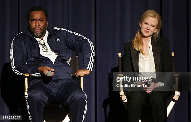 Director Lee Daniels and actress Nicole Kidman attend "The Paperboy" Q&A with Nicole Kidman at Harmony Gold Theatre on November 24, 2012 in Los...