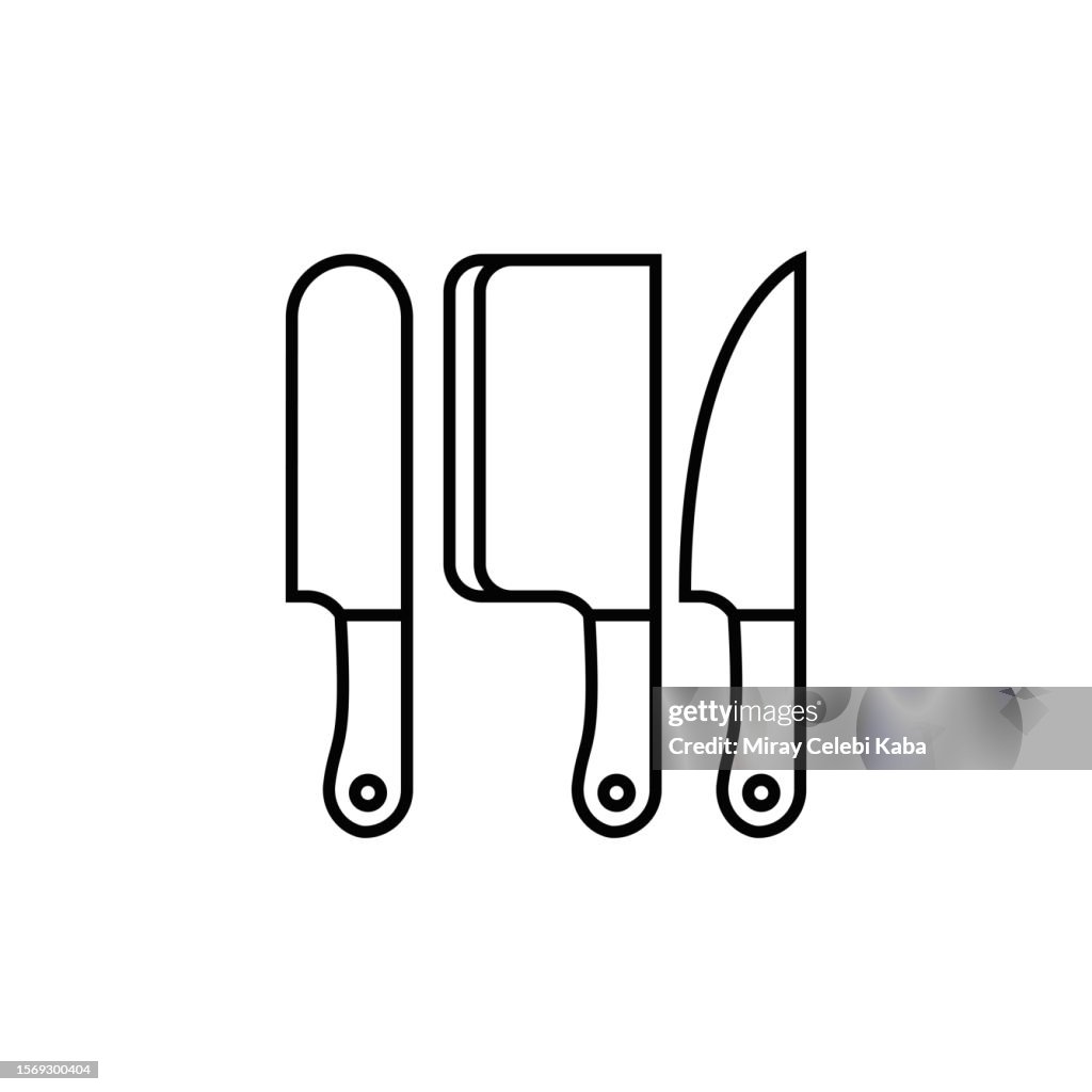 Knife Set Line Icon