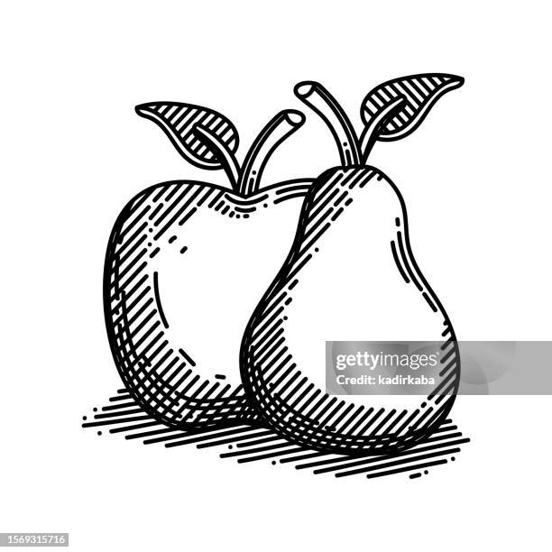 gemüseapfel- und birnenliniensymbol, skizzendesign, pixelperfekt, bearbeitbarer strich. logo, zeichen, symbol. - vegetable juice stock-grafiken, -clipart, -cartoons und -symbole